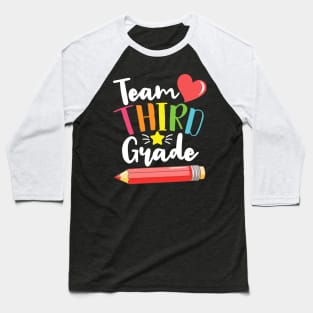 Team Third Grade Cute Back To School Gift For Teachers and Students Baseball T-Shirt